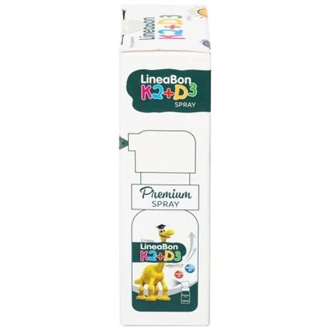 Chai Xịt Hỗ Trợ Hấp Thụ Canxi LineaBon K2+D3 Ergopharma 10ml - Vitamin D3 K2 Cho Trẻ Em và Người Lớn, Tăng Cường Sức Khỏe Xương Khớp