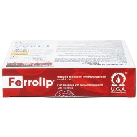 Bột Sắt Ferrolip Uga - Giải Pháp Hỗ Trợ Thiếu Máu, Bổ Sung Sắt Dễ Uống Cho Phụ Nữ Mang Thai (20 Gói)