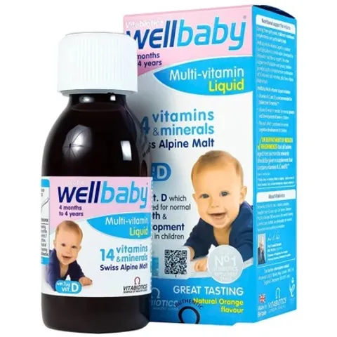 Siro Bổ Sung Vitamin và Khoáng Chất Wellbaby Multi-Vitamin Liquid 150ml - Hỗ Trợ Phát Triển Toàn Diện cho Trẻ Từ 6 Tháng Đến 4 Tuổi