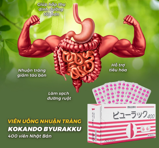 Viên Uống Detox Nhuận Tràng KOKANDO Nhật Bản - Hỗ Trợ Tiêu Hóa, Giảm Đầy Hơi - 400 Viên Cho Sức Khỏe Đường Ruột