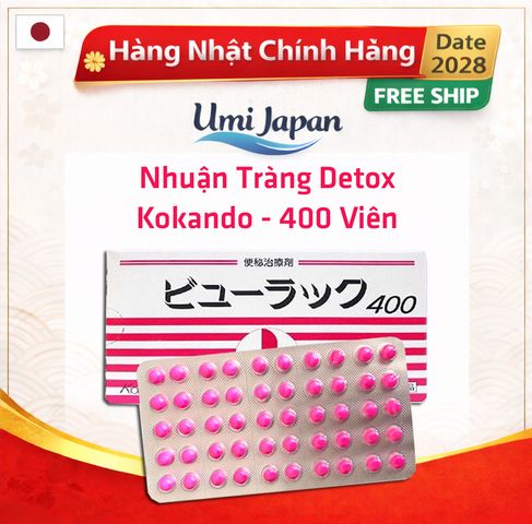 Viên Uống Detox Nhuận Tràng KOKANDO Nhật Bản - Hỗ Trợ Tiêu Hóa, Giảm Đầy Hơi - 400 Viên Cho Sức Khỏe Đường Ruột