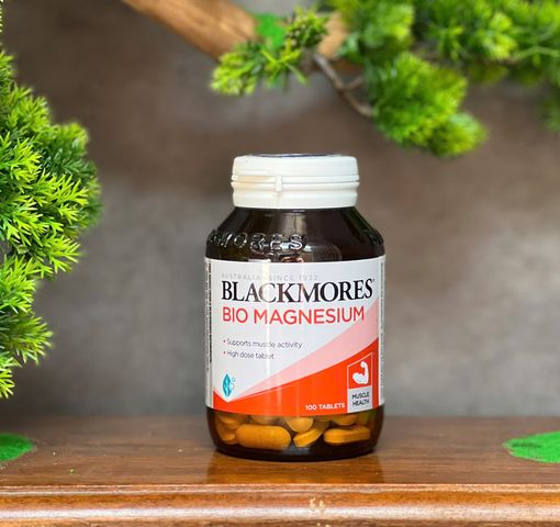 Viên uống bổ sung Magie Blackmores Bio Magnesium 100 viên - Hỗ trợ sức khỏe cơ, tim và xương với vitamin B6, D3, C hàng Úc