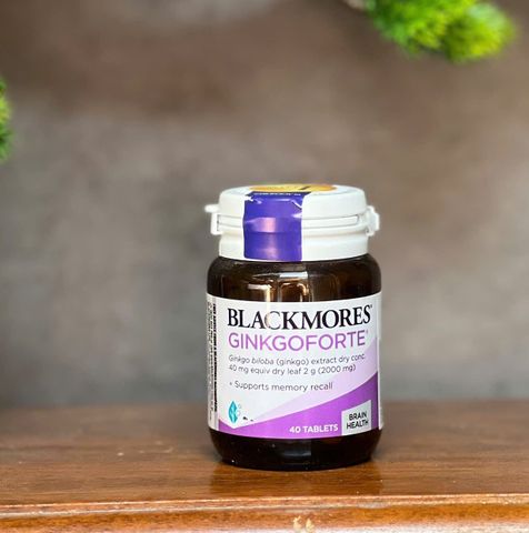 Viên Uống Bổ Não Blackmores Ginkgoforte 40 Viên - Hỗ Trợ Cải Thiện Trí Nhớ và Tăng Cường Chức Năng Nhận Thức