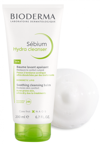Sữa Rửa Mặt Dịu Nhẹ Bioderma Sebium Hydra 200mL - Sạch Da, Dưỡng Ẩm, Phù Hợp Cho Da Nhạy Cảm, Giảm Mụn, Làm Dịu Da