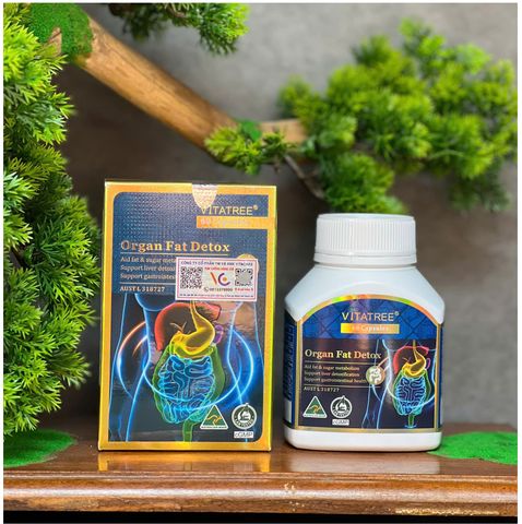 Viên Uống Hỗ Trợ Thải Mỡ Nội Tạng Vitatree Organ Fat Detox 60 Viên - Sản Phẩm Nhập Khẩu Từ Úc Chất Lượng Cao
