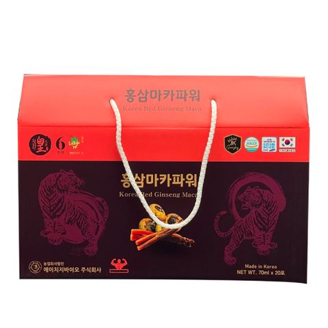 Nước Hồng Sâm Macca HG Bio Ginseng King 20 Gói x 70ml - Thức Uống Bổ Sung Dinh Dưỡng Tiện Lợi Từ Hàn Quốc, Tăng Cường Sức Khỏe