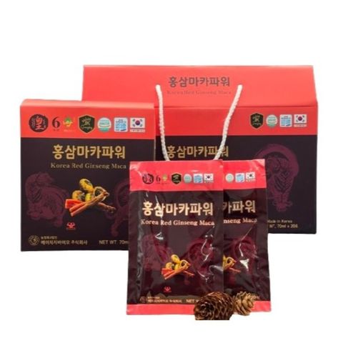 Nước Hồng Sâm Macca HG Bio Ginseng King 20 Gói x 70ml - Thức Uống Bổ Sung Dinh Dưỡng Tiện Lợi Từ Hàn Quốc, Tăng Cường Sức Khỏe