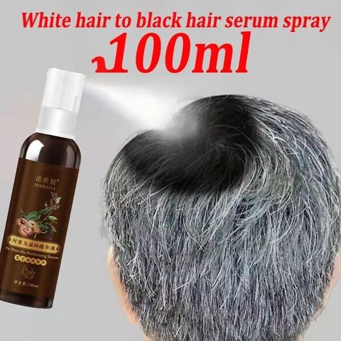 Xịt Đen Tóc Herbal 100ml - Tinh Chất Linh Chi Phủ Bạc, Nuôi Dưỡng Tóc Đen Mượt Tự Nhiên, Giải Pháp Làm Đen Tóc An Toàn