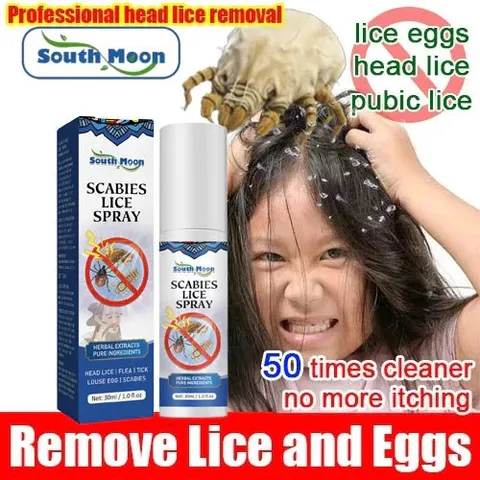 Xịt Diệt Chí Côn Trùng Trên Da Đầu South Moon - Loại Bỏ Chí, Rận và Trứng Hiệu Quả - Dung Tích 30ml, Sản Phẩm Mỹ Phẩm An Toàn
