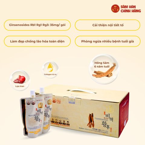 Nước Hồng Sâm Hoàng Hậu Daedong 20 Gói x 120ml - Giải Pháp Sức Khỏe, Bổ Sung Năng Lượng Hằng Ngày từ Hàn Quốc
