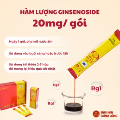 Nước Hồng Sâm Hàn Quốc Cao Cấp Daedong - Chiết Xuất Premium 30 Gói x 10ml, Bổ Sung Sức Khỏe và Năng Lượng Hàng Ngày