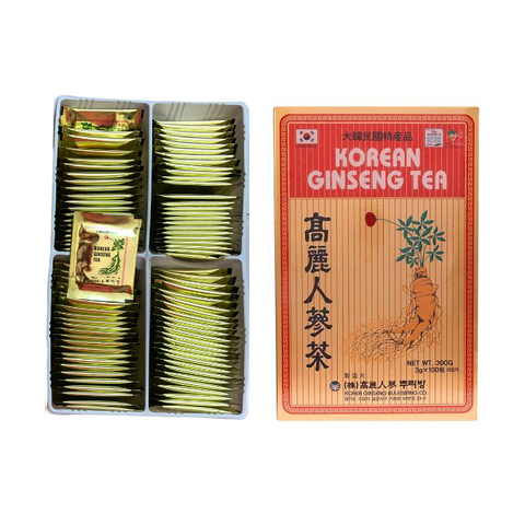 Trà Hồng Sâm Hàn Quốc 100 Gói - Korean Ginseng Tea Chính Hãng, Hương Vị Dịu Nhẹ, Hỗ Trợ Sức Khỏe Hàng Ngày