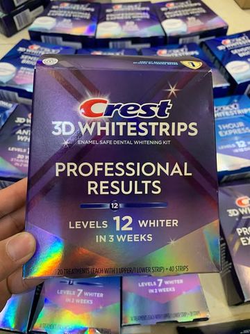 Miếng Dán Trắng Răng Crest 3D Whitestrips - Kết Quả Chuyên Nghiệp, Trắng Sáng Ngay Trong 3 Tuần, Giải Pháp Tại Nhà cho Nụ Cười Rạng Rỡ