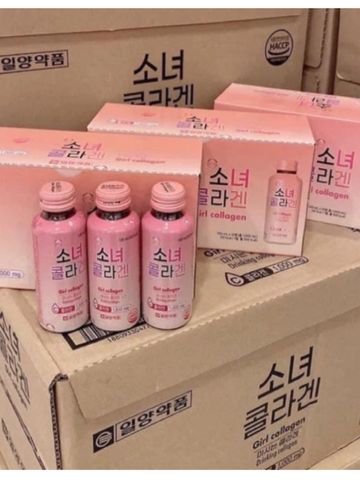 Nước Uống Collagen Girl Collagen Hàn Quốc - Hỗ Trợ Sáng Da, Chống Lão Hóa, Giảm Nhăn, Hộp 10 Chai 100ml