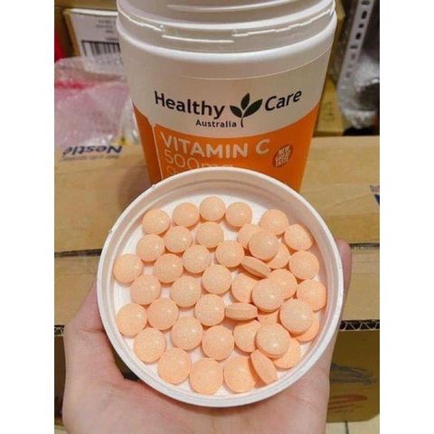Viên Nhai Healthy Care Vitamin C 500mg - Tăng Cường Sức Đề Kháng, Làm Sáng Da, Mờ Thâm Nám - 500 Viên Nội Địa Úc