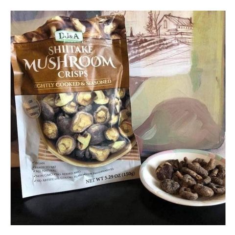 Nấm Hương Sấy Giòn DJ&A Shiitake Crisps 65g - Snack Tự Nhiên, Ăn Liền, Không Chất Bảo Quản, Giảm Cân, Thích Hợp Chay