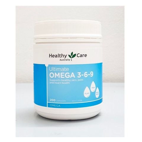 Viên uống Omega 3-6-9 Healthy Care 200 viên - Hỗ trợ tim mạch, cải thiện sức khỏe mắt và da từ Úc