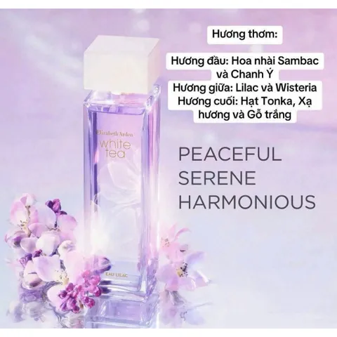 Nước hoa nữ Elizabeth Arden White Tea Eau Lilac EDT - Hương hoa nhẹ nhàng, thanh lịch, quyến rũ cho mùa hè