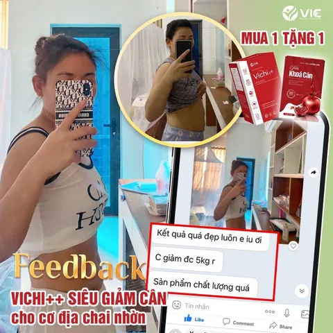 VICHI++ tặng kèm khoá cân viên uống giảm cân cấp tốc nhanh an toàn chính hãng hộp 30 viên
