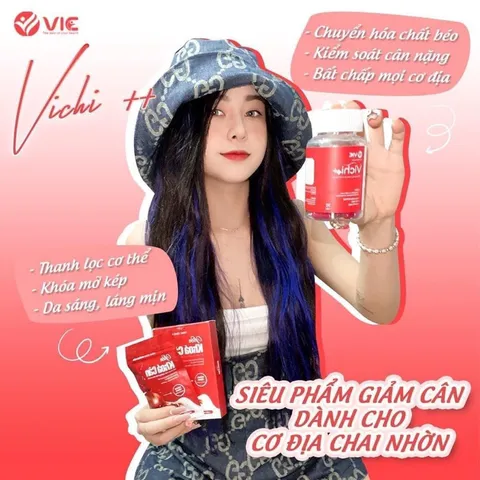 VICHI++ tặng kèm khoá cân viên uống giảm cân cấp tốc nhanh an toàn chính hãng hộp 30 viên