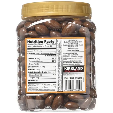 SOCOLA SỮA BỌC HẠNH NHÂN / NHO KHÔ RAISINS KIRKLAND MỸ
