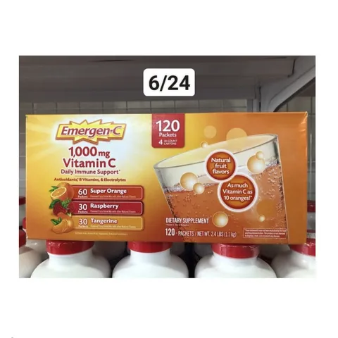 Bột hoà tan Emergen-C 1000mg hộp 120, date 2024