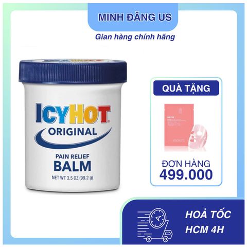 Dầu nóng ICY HOT BALM PAIN RELIEVING - Giảm đau cơ, viêm khớp, nóng lạnh dễ chịu - Sản phẩm chăm sóc sức khỏe từ Mỹ