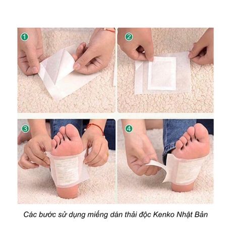 Miếng Dán Thải Độc Chân Kenko Nhật Bản - Hộp 30 Miếng Giúp Thải Độc, Thư Giãn, Cải Thiện Tuần Hoàn Máu