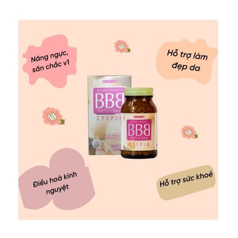 Viên uống Nở Ngực BBB ORIHIRO Nhật Bản - 300 Viên Tăng Kích Thước và Săn Chắc Ngực cho Phụ Nữ sau Sinh