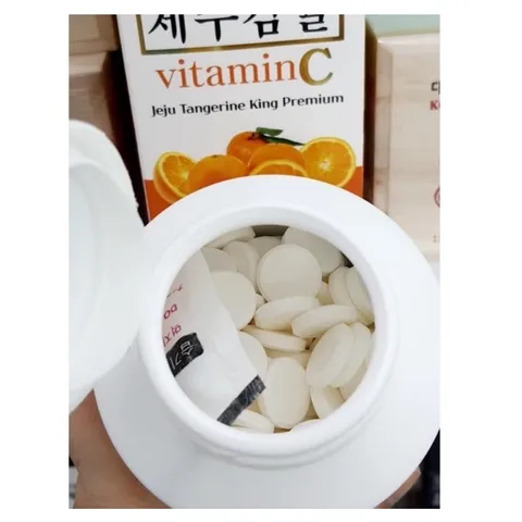 Viên Ngậm Vitamin C vị quýt vita premium jeju hàn quốc, hộp 510gr - Bổ sung Vitamin C Jeju chính hãng mẫu mới