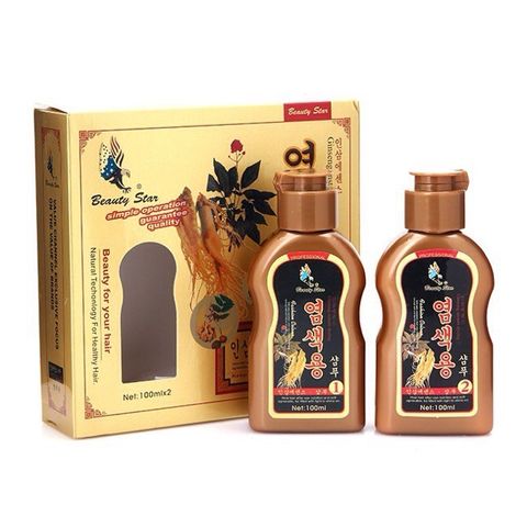 Dầu Gội Đen Tóc Hàn Quốc Beauty Star 100ml - Giúp Phủ Bạc, Dưỡng Tóc Mềm Mượt, An Toàn Không Gây Hư Tổn