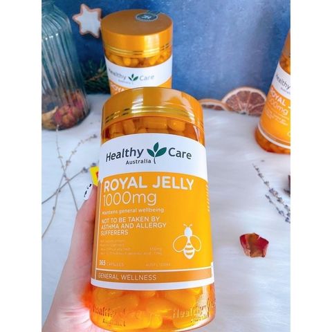 Viên Uống Sữa Ong Chúa Healthy Care Royal Jelly 1000mg - 365 Viên Hỗ Trợ Làm Đẹp, Tăng Cường Sức Đề Kháng, Chống Lão Hóa Da
