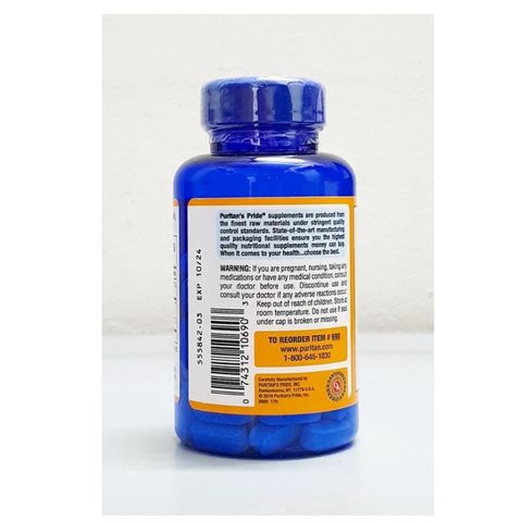 Viên uống Vitamin C 1000 mg Puritan’s Pride - Hỗ trợ miễn dịch, làm đẹp da, chống oxy hóa - Chai 100 viên Mỹ
