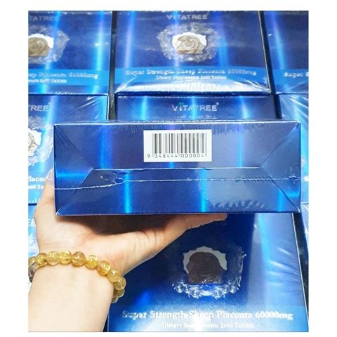DATE 2025 Nhau cừu Vitatree Super Strength Sheep Placenta 60000mg hộp 120 viên từ úc