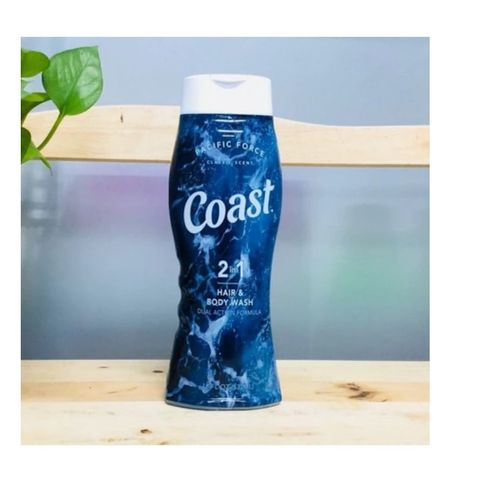Dầu Tắm Gội Coast 2IN1 532ml - Sữa Tắm & Dầu Gội Gel Nam Tính, Hương Thơm Lâu, Dưỡng Ẩm, Sạch Sẽ, Mềm Mại, Tiện Lợi Dùng Hàng Ngày