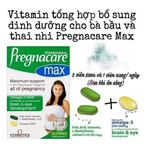 Vitamin Bà Bầu Pregnacare Max 84 Viên - Bổ Sung Axit Folic, DHA và Vitamin cho Mẹ và Bé, Hỗ Trợ Phát Triển Toàn Diện