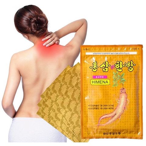 Cao Dán Hồng Sâm Himena Hàn Quốc - Giảm Đau Cơ, Nhức Khớp - Hàng Chính Hãng Combo 10 Miếng