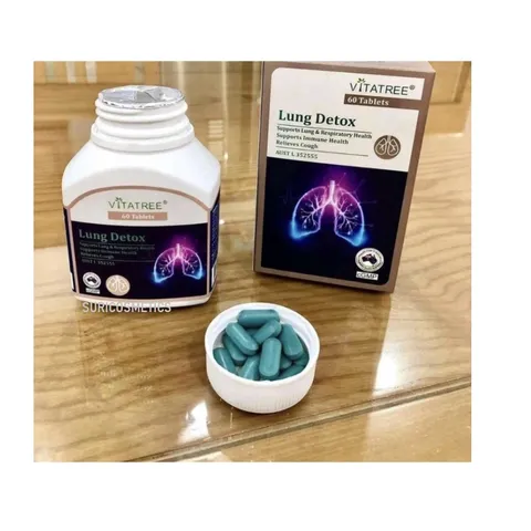 Viên Uống Thải Độc Phổi Lung Detox Vitatree 60 Viên - Hỗ Trợ Hô Hấp và Tăng Cường Miễn Dịch Từ Úc