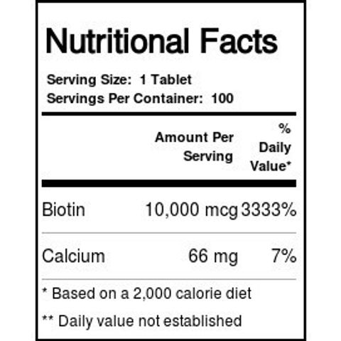 (Sales) Viên Uống Hỗ Trợ Mọc Tóc, Móng Natrol Biotin 10.000mcg 100 viên Nội Địa Mỹ Chính hãng