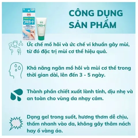 Lăn Gel Khử Mùi Hôi Nách Kobayashi Nhật Bản - Hiệu Quả Ngừa Mồ Hôi & Đem Lại Sự Tự Tin - Khử Mùi Từ 3-5 Ngày