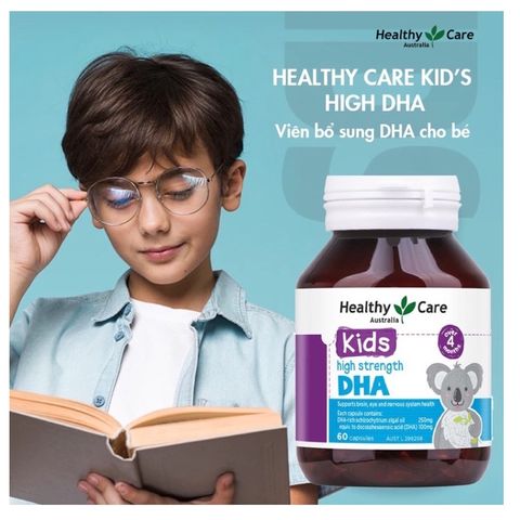 Viên Uống Bổ Sung DHA Healthy Care Cho Bé Từ 4 Tháng Tuổi - Vị Chanh Dễ Uống, Tăng Cường IQ Và Thị Lực - Sản Phẩm CHUẨN ÚC