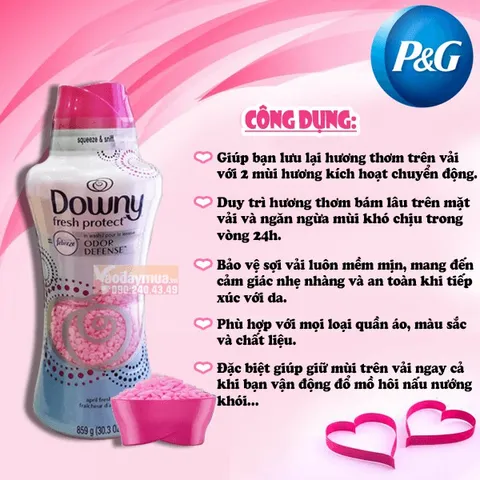Viên xả vải Downy (Màu hồng) của Mỹ