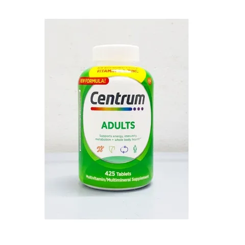 Vitamin Tổng Hợp centrum Adults Cho Nam Nữ chai 425 viên của Mỹ- Nam và Nữ dùng chung được