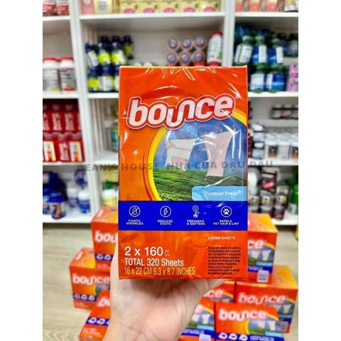 Giấy Thơm Quần Áo Bounce  LỐC 160 tờ Nội Địa Mỹ
