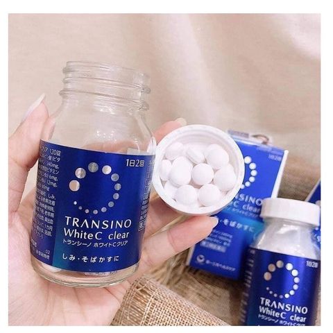 Viên Uống Trắng Da Mờ Nám Transino White C Clear 120 Viên - Hỗ Trợ Làm Đẹp Da từ Nhật Bản, Vitamin C Tăng Cường Sức Khỏe Da