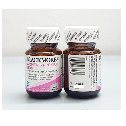 Viên Sắt Bà Bầu Blackmores Women's Premium Iron Úc - Hỗ Trợ Thai Kỳ Khỏe Mạnh, Giảm Thiếu Máu, Dễ Dàng Tiêu Hóa - 30 Viên