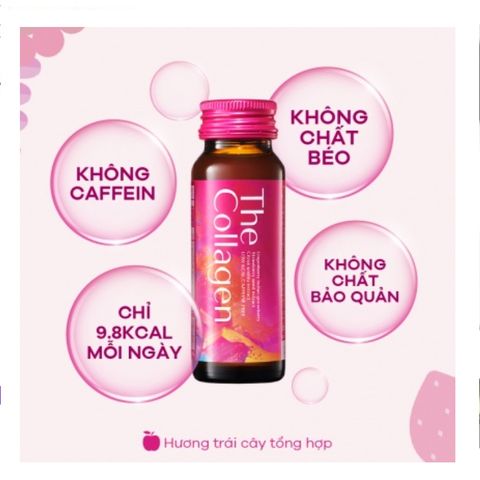 Nước Uống Collagen Shiseido 50ml - Hộp 10 Lọ, Giúp Làm Da Mịn Màng, Tươi Trẻ, Hỗ Trợ Làm Lành Sẹo và Cải Thiện Sức Khỏe