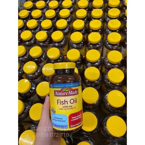 Dầu Cá Omega 3 Fish Oil Nature Made 1200mg 200 Viên Bổ Mắt