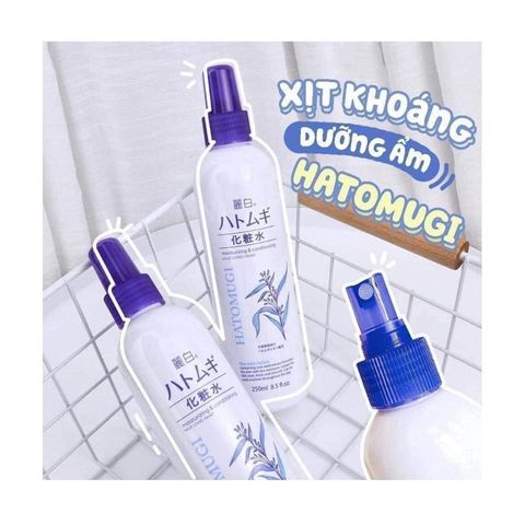 Xịt Khoáng Dưỡng Ẩm Reihaku Hatomugi 250ml - Nước Xịt Giúp Làn Da Căng Mịn, Tươi Trẻ và Hạn Chế Tiết Dầu