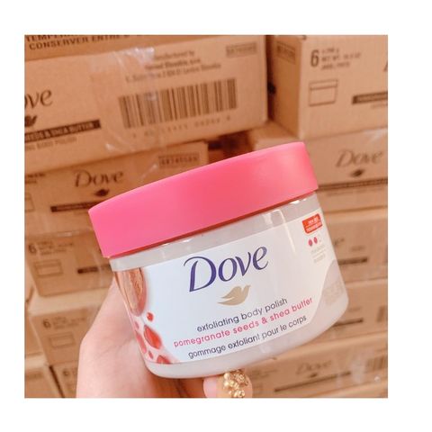 Tẩy Da Chết Toàn Thân DOVE Exfoliating Body Polish 298g - Sản Phẩm Dưỡng Ẩm Chống Lão Hóa, Hương Đào Ngọt Ngào, Sạch Lỗ Chân Lông